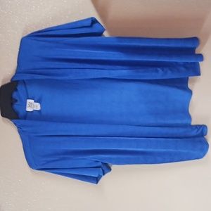 Women's Vintage Jostar Blue  Cardigan Topper  Short Sleeve size  Slinky  EL